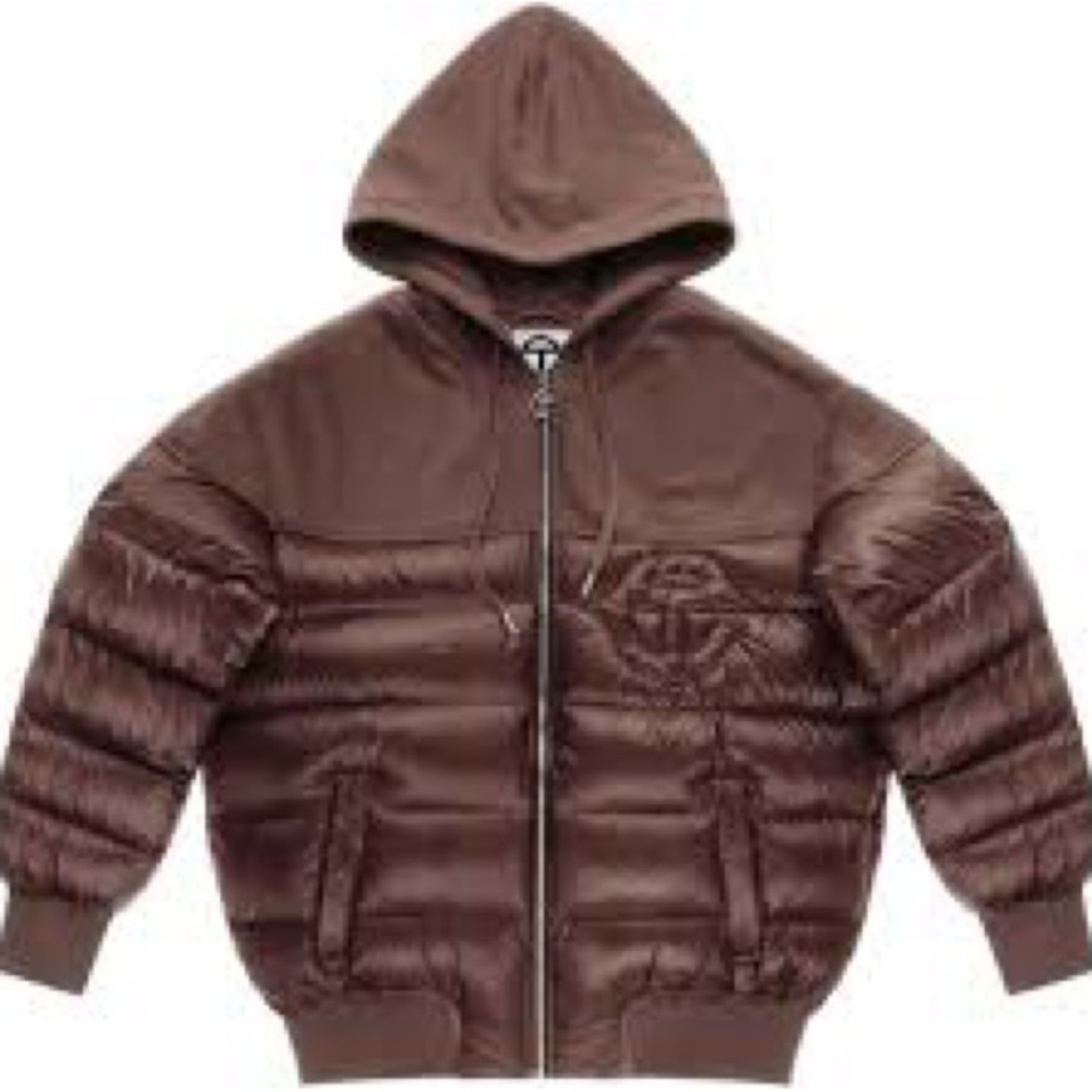 Authentic Telfar Chocolate Hooded Puffer Jacket